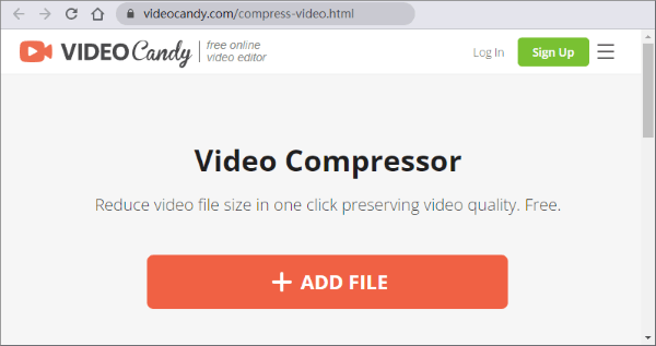 click add file to add the facebook video for compression