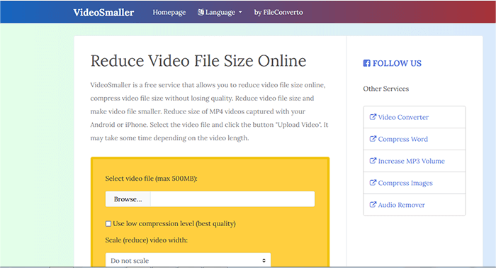 online video compressor