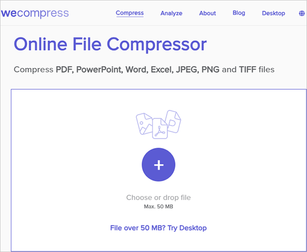 compress file online using wecompress