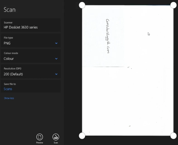 scanning a document into pdf using windows scan