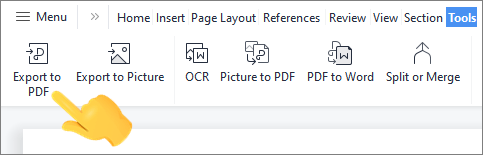 save word as pdf with wps