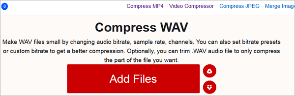 compress wav files with xcovert