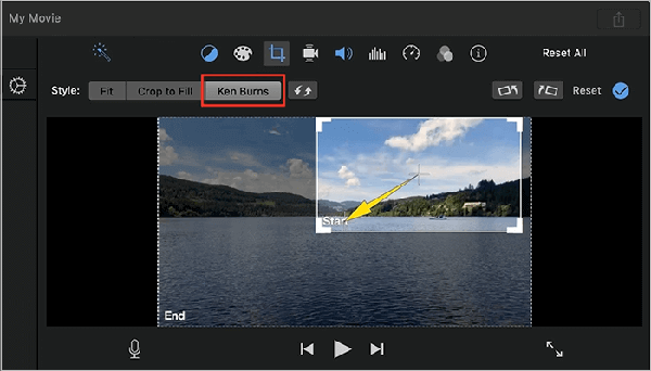 how to zoom in on a video with imovie