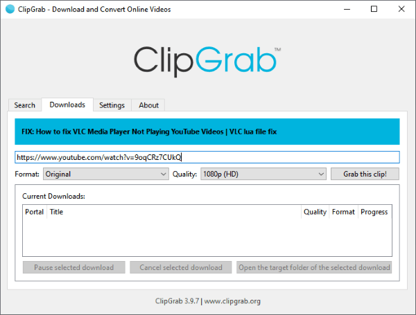 how to download youtube videos to computer without youtube premium via clipgrab