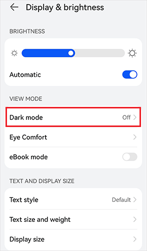 turn off the dark mode to fix phone go black and white