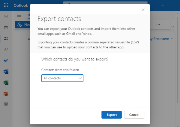 export all contacts