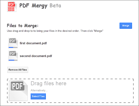 merge 2 pdf files with pdf mergy add-on