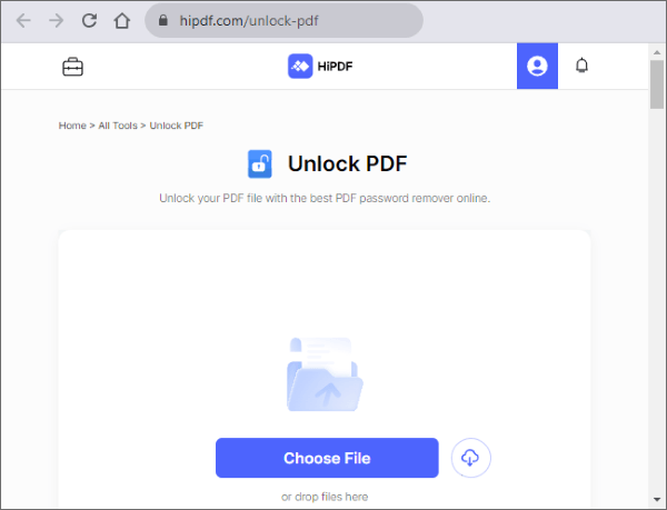 decrypt password protected pdf with hipdf