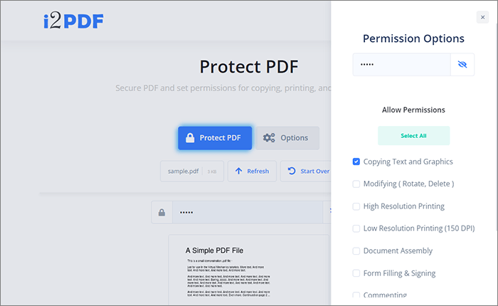 lock pdf from editing