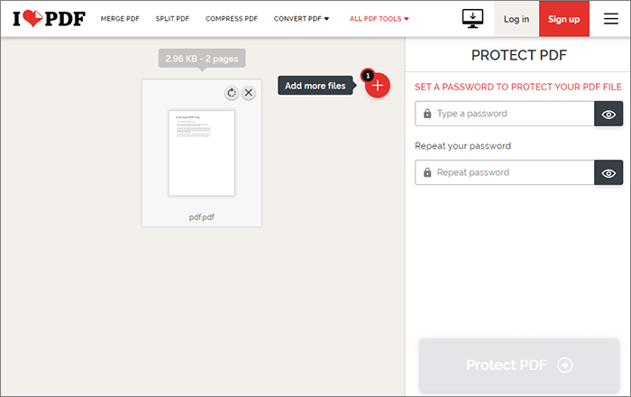 how to make password protected pdf
