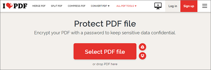 click the select pdf file button