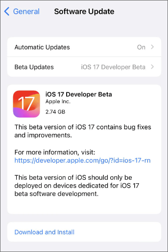 install ios 17 developer beta