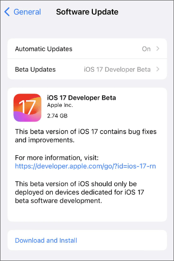 update the ios version