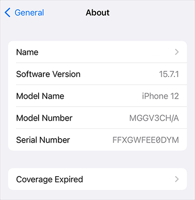 check the ios version