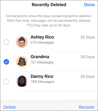 how to undelete messages on iphone from the recently deleted