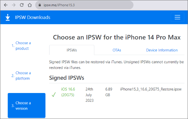 download ios 16 firmware