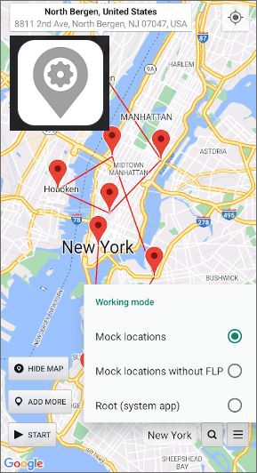the mock location app on android, location changer