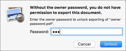 input the password