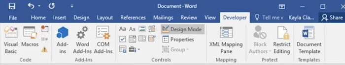 how to make a fillable pdf in word