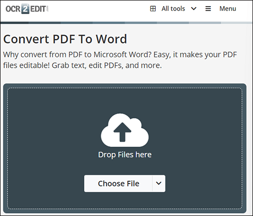 convert pdf to word ocr with ocr2edit