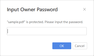 open pdf with owner password