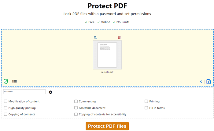 how to lock pdf