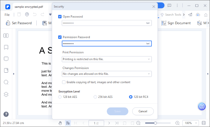 reset pdf password