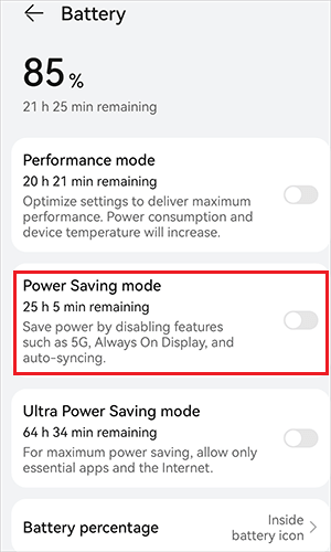 turn pff power saving mode to fix phone screen color messed up