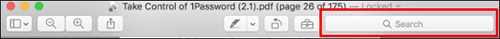 how to search a pdf for a word on preview using search field