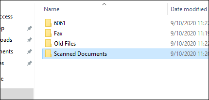 go to the scanned documents