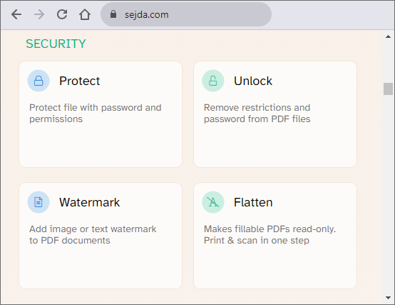 try sejda pdf decrypter