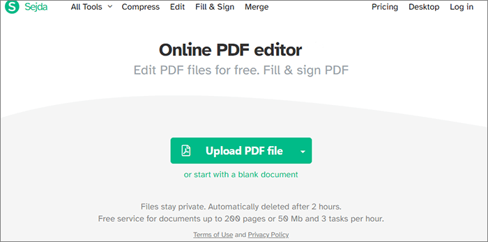 select the pdf file with a signature to remove