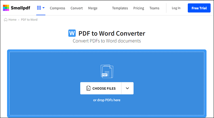 convert pdf to word ocr with smallpdf