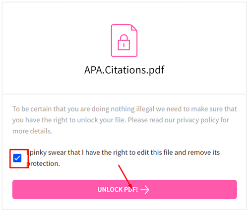 unlock secured pdf