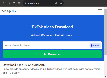 how to save a tiktok to camera roll using snaptik