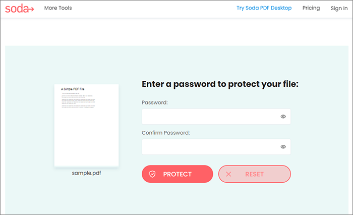 pdf password add