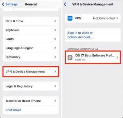 click vpn and device management