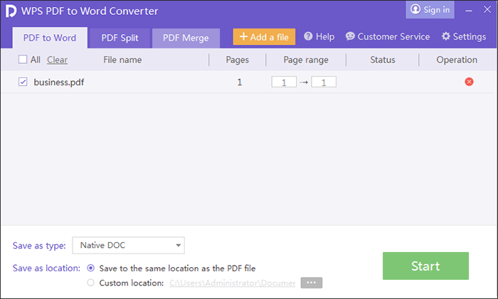 wps pdf to word converter