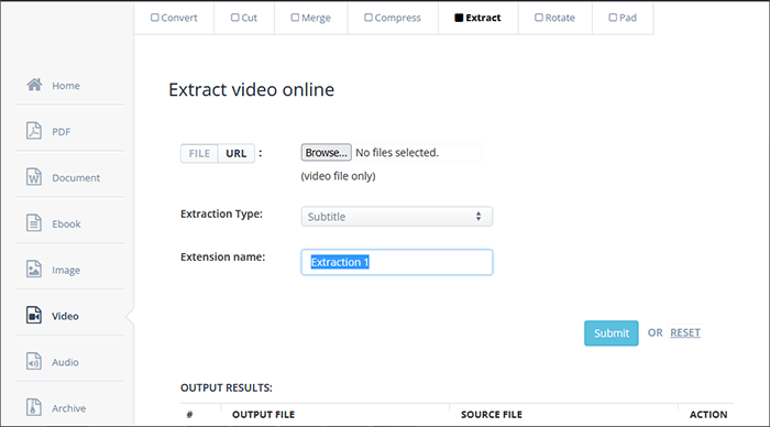 how to extract subtitles from mp4 using aconvert