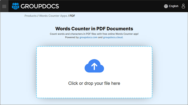group docs word counter on pdf