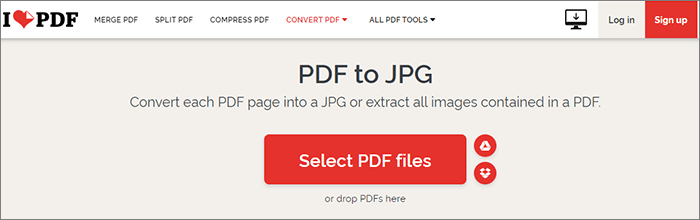 convert pdf to images with ilovepdf