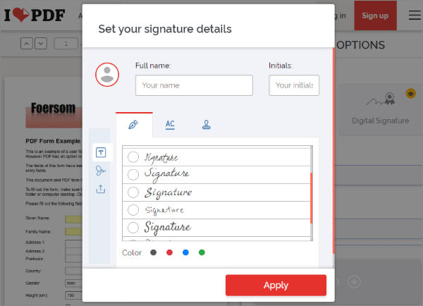 how to sign document pdf