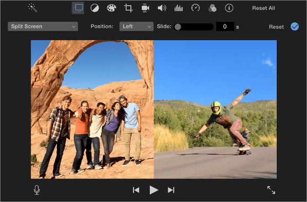 imovie split screen video editor