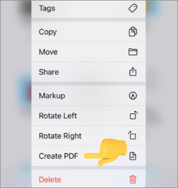 how to make pdf on iphone from picture