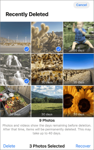 recover recently deleted photos from iphone
