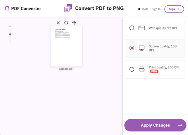 save pdf as png with pdf converter