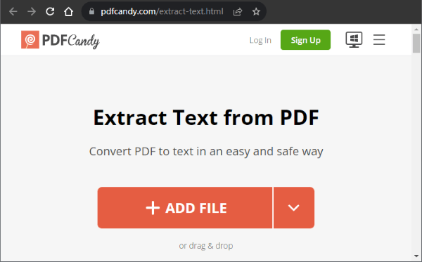 extract all text from pdf with pdfcandy