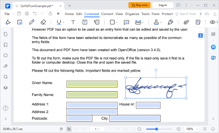 perform document sign with pdf editor