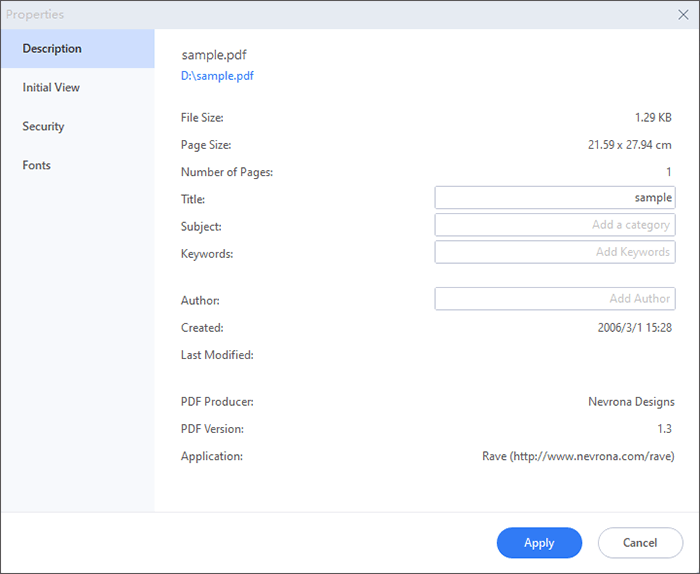 remove metadata from pdf using pdfelement