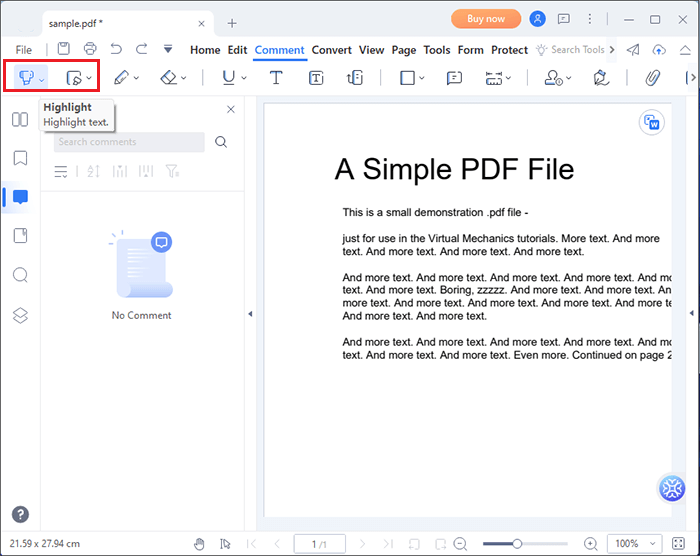 how to highlight a pdf document with pdfelement